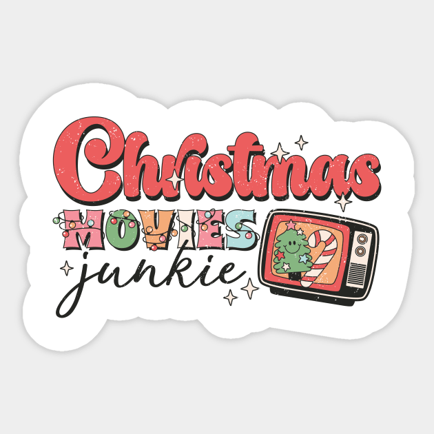 Retro Christmas Movies Sticker by patelmillie51